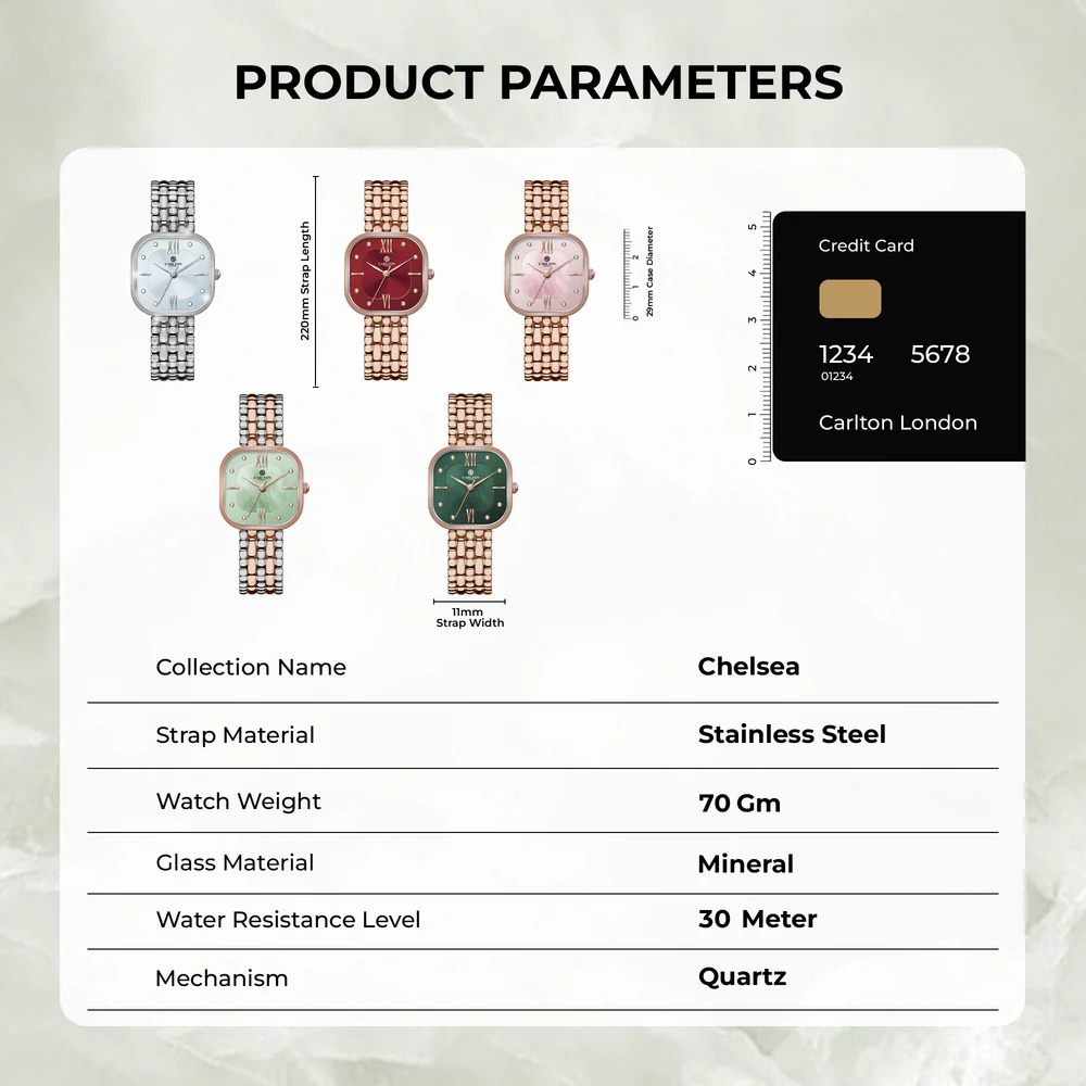 Women Rose Gold/Green Analog Watch - Image 5